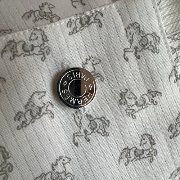 Hermes Stallion Shirt Cotton 100% Size 16 41 Made In France - Picture 4 of 8